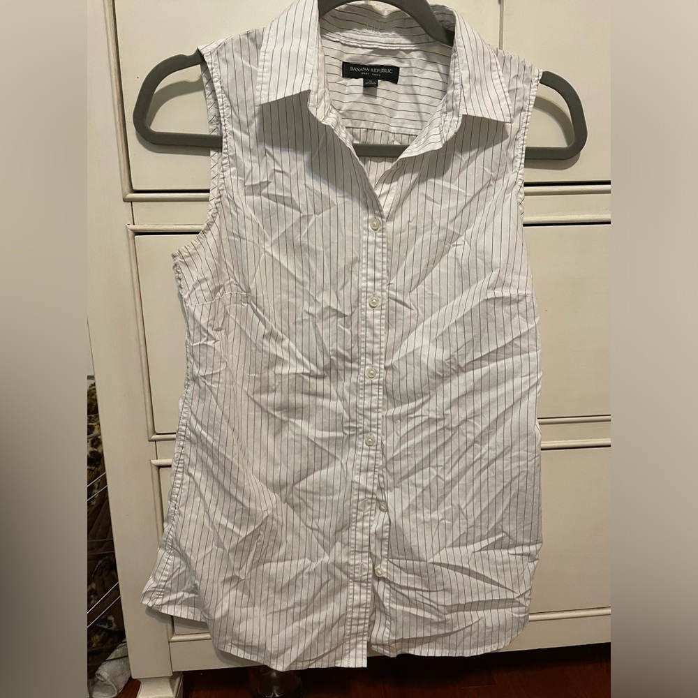 banana republic button up riley shirt tank top